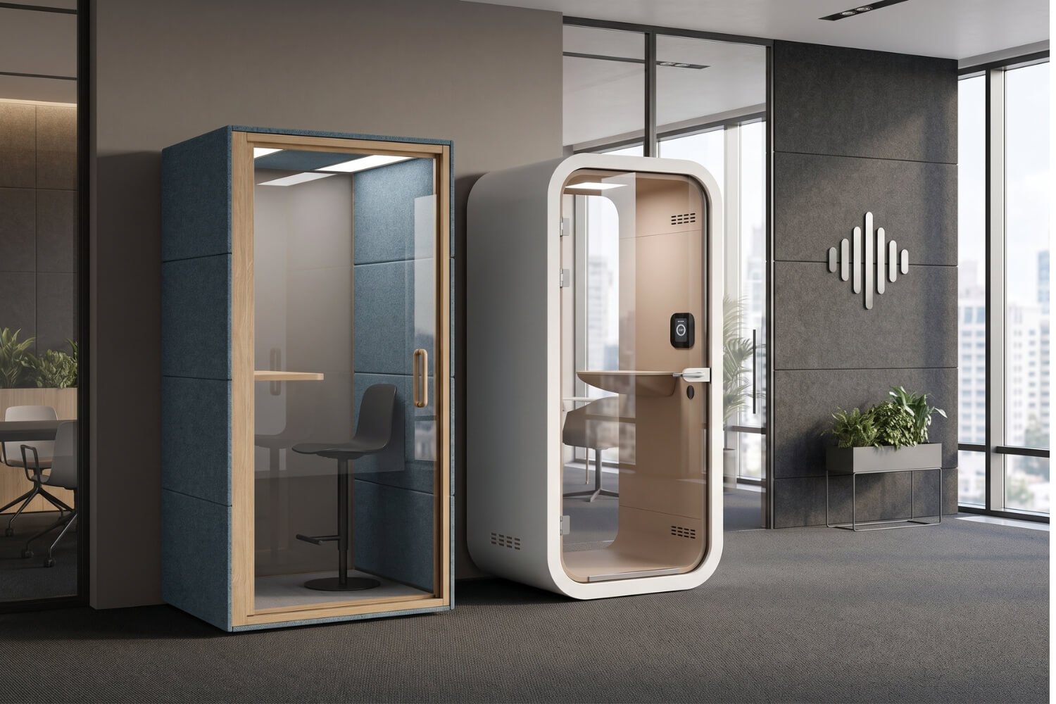 Montaje de cabinas acústicas: por qué una instalación profesional marca la diferencia 2 Aaislamiento Acustico Cabinas Acusticas MOOD y GEN4 MOOD furniture ES - Aaislamiento Acustico Cabinas Acusticas MOOD y GEN4 MOOD furniture ES